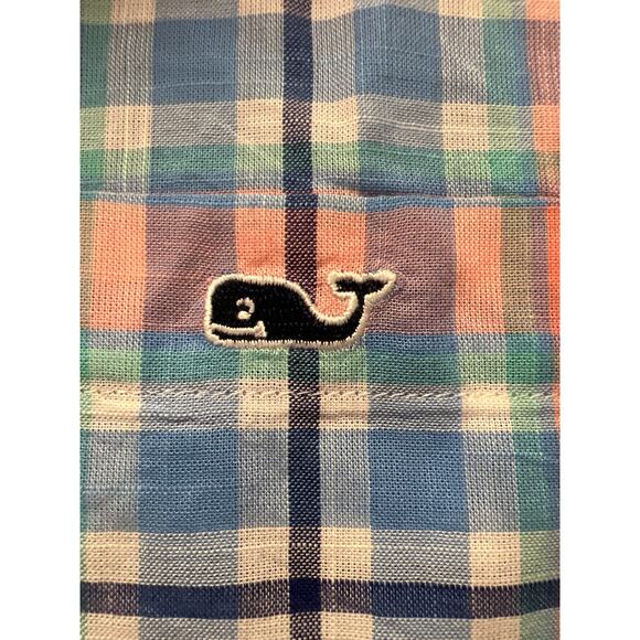 Vineyard Vines Men’s Slim Fit Tucker Cotton Casual Collared Shirt Sz M Blue Pink - Picture 3 of 4